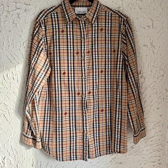 Casey & Max Tops - Casey & Max Plaid Cotton Shirt